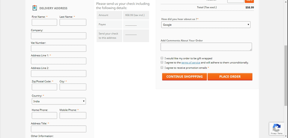 Inline validations in prestashop one page checkout