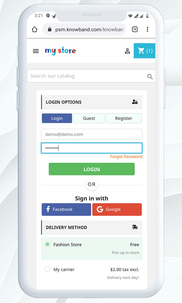 compatibilità mobile di prestashop one page checkout