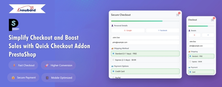 Simplify Checkout and Boost Sales with Quick Checkout Addon PrestaShop