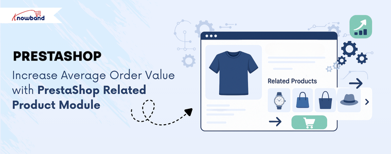 The PrestaShop Related Product Module by Knowband showing automatic product recommendations on store pages.